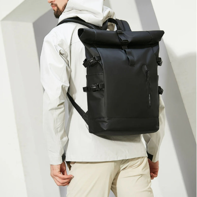 Water-Resistant Roll Top Backpack
