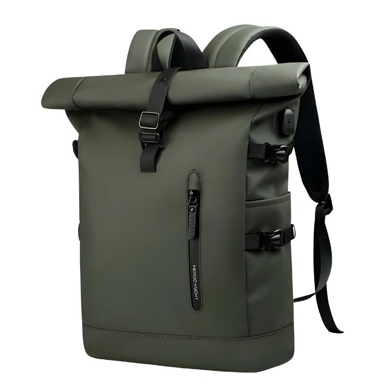 Water-Resistant Roll Top Backpack