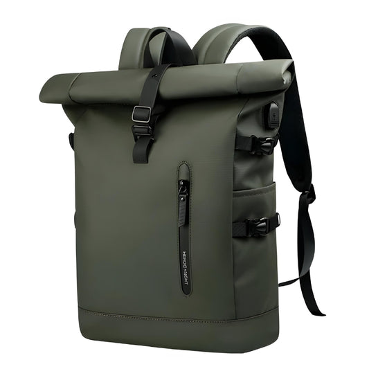 Water-Resistant Roll Top Backpack