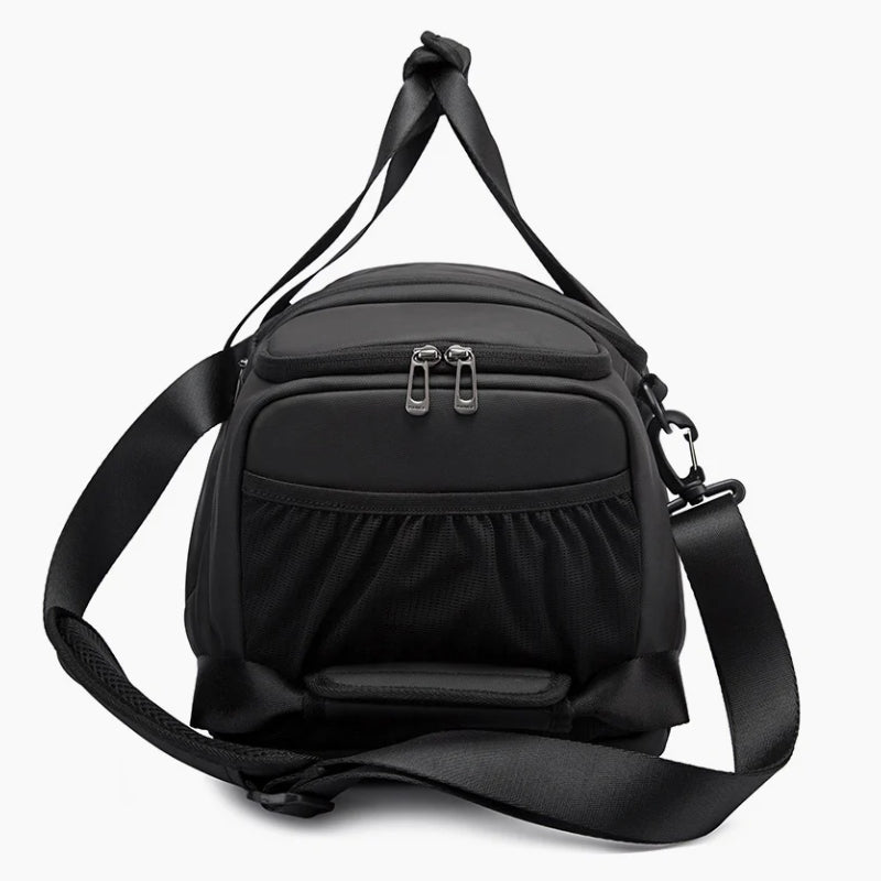 men's sports travel bag close up zip closure - Grey - Gray - Black