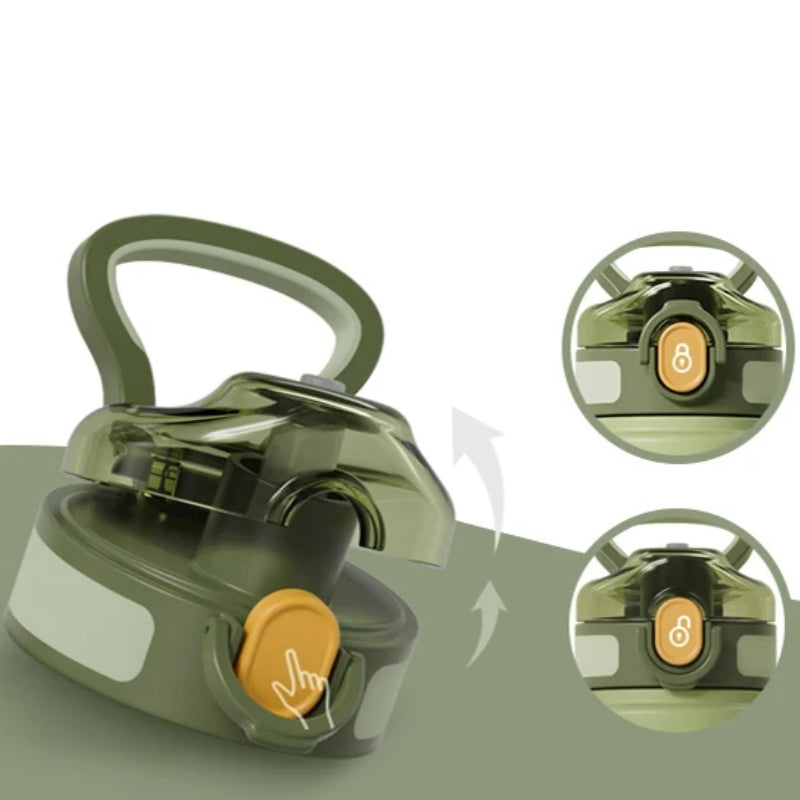 Insulated Water Bottle with Built-In Straw