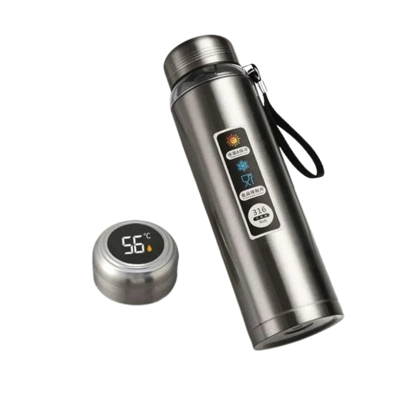 thermos with temperature - Grey - Gray