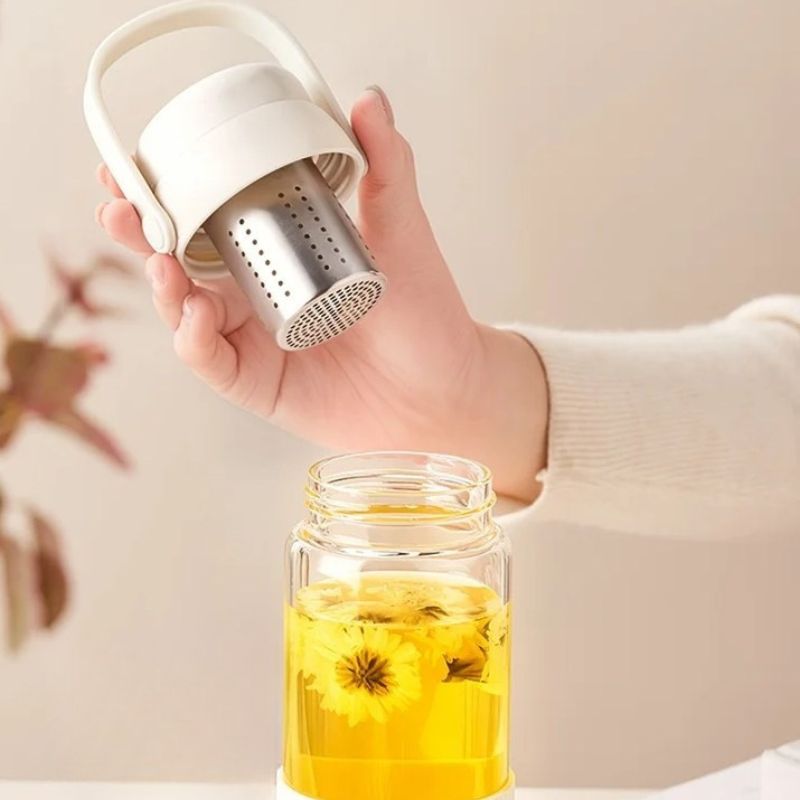 Glass Infuser Water Bottle