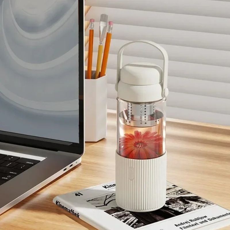 Glass Infuser Water Bottle
