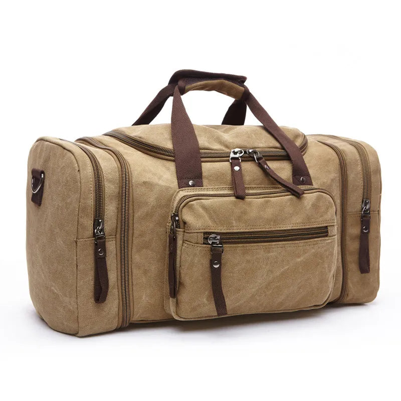 men's canvas travel bag - Beige
