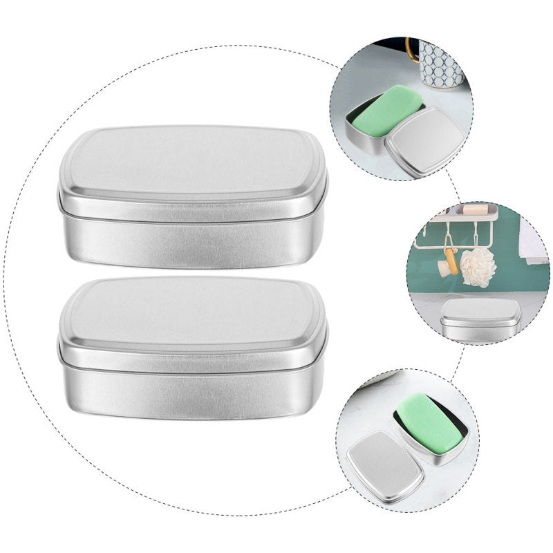 metal soap box - Silver (Set of 2)