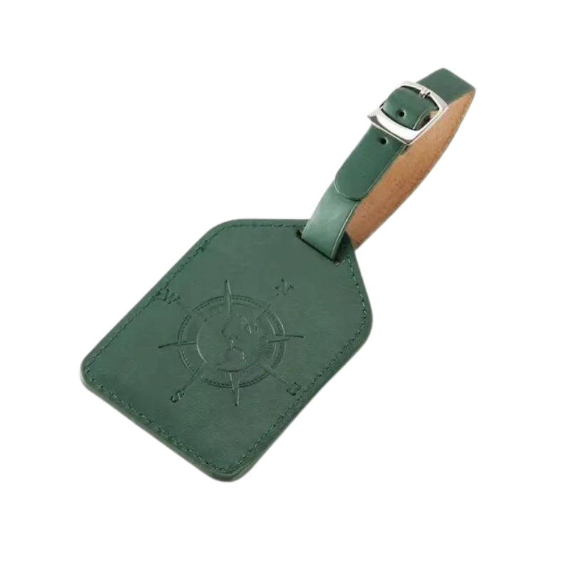 étiquette bagage cuir