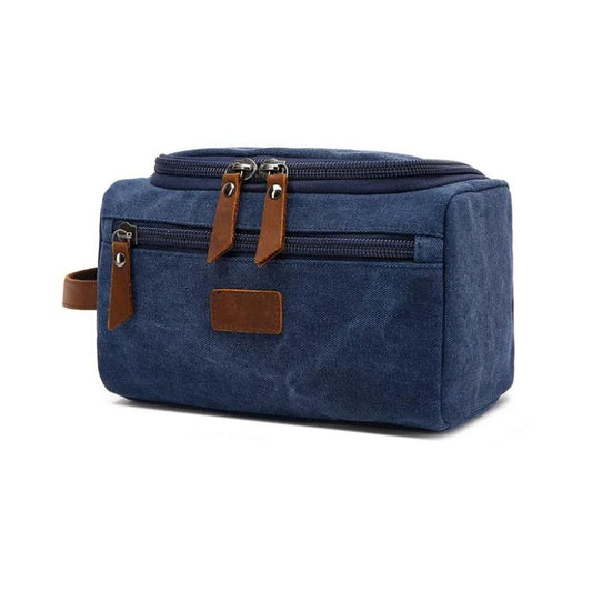 large toiletry bag for men - Blue