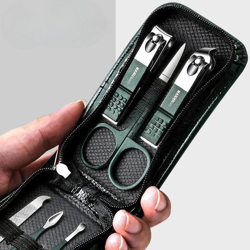 travel manicure bag - Black - Green