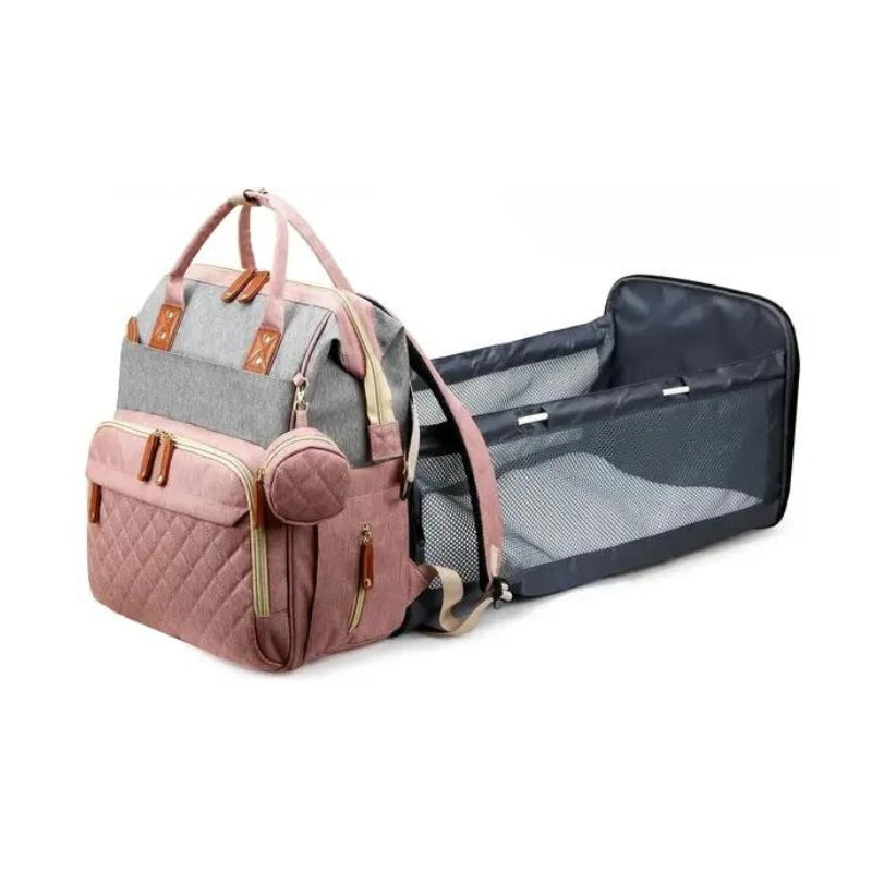 bed changing bag - Black - Pink