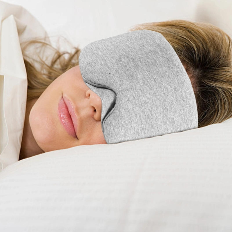 cotton night mask - Dark Grey - Dark Gray - Light Grey - Light Gray