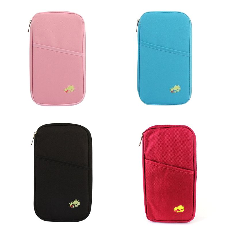 anti-theft travel pouch - Set of 4 Colours Pink. Sky Blue. Black and Red - Set of 4 Colors Pink. Sky Blue. Black and Red