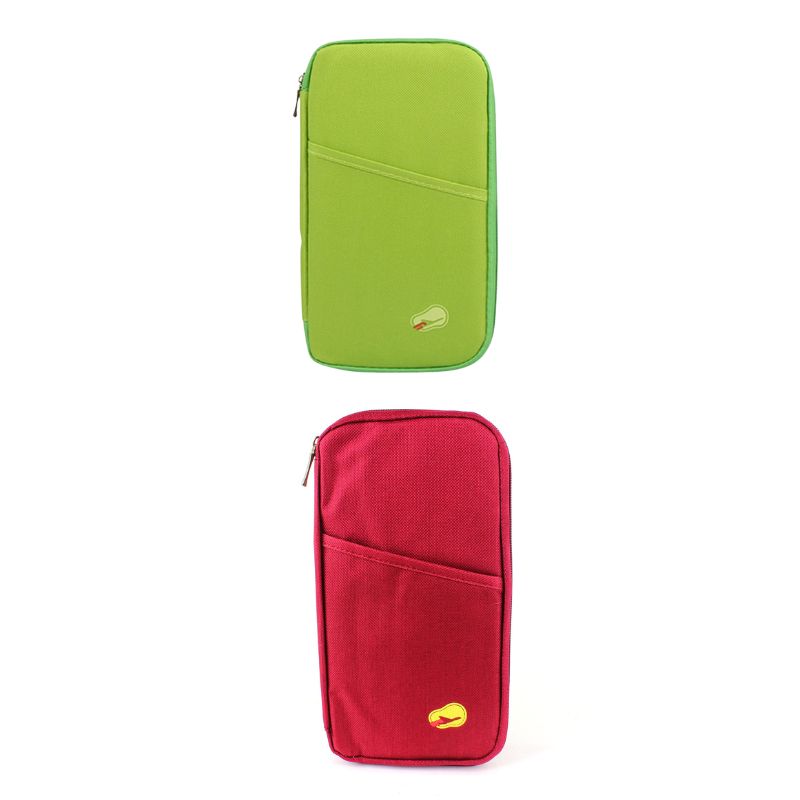 travel pouch for women - Red and Green Duo