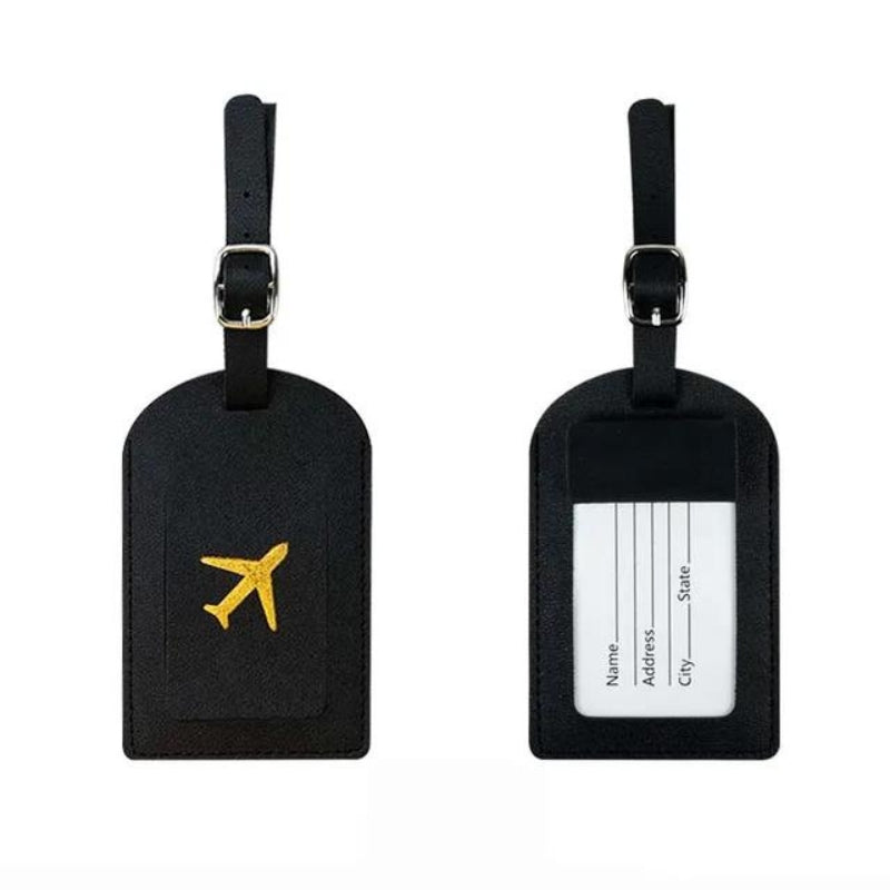 porte étiquette bagage en cuir