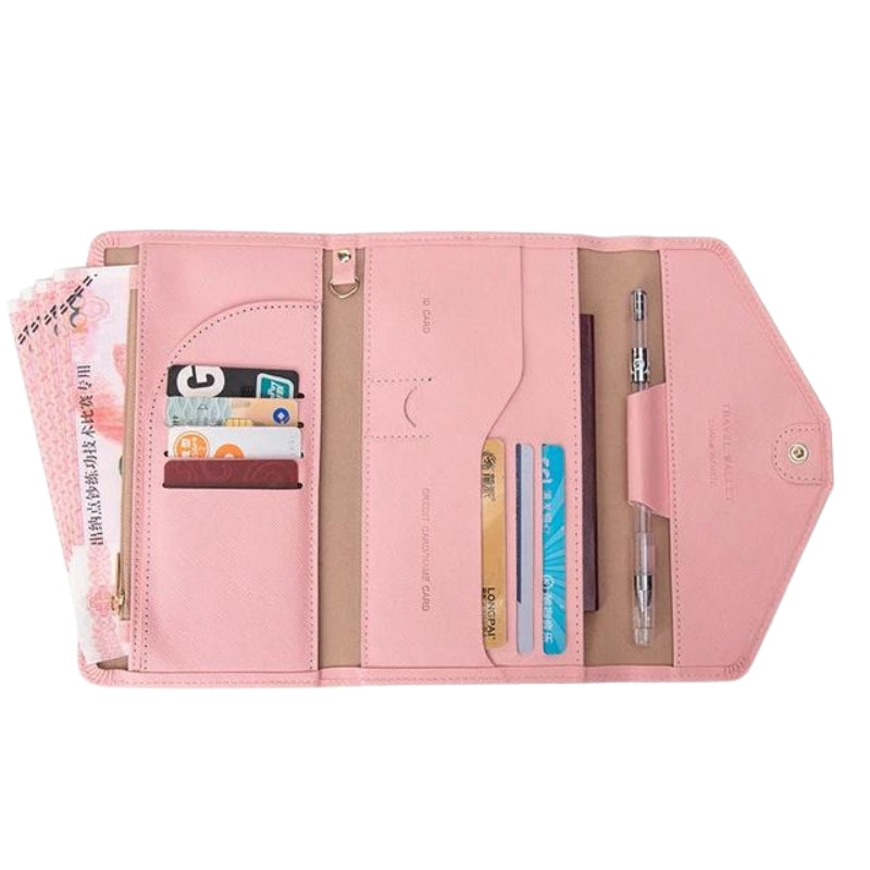 women's travel wallet bag - Pink