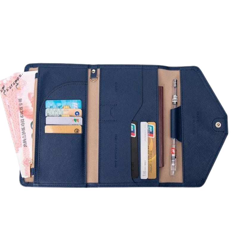 discreet travel wallet - Blue