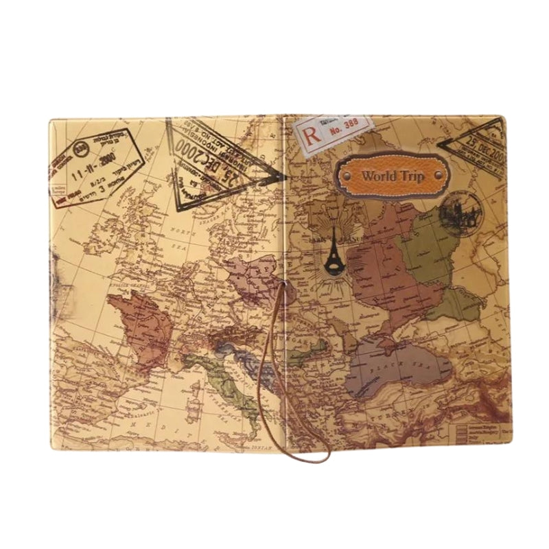 luxury passport holder - Brown World Map - Dark Brown World Map - Sky Blue World Map - Light Blue World Map - Blue World Map - Pink World Map