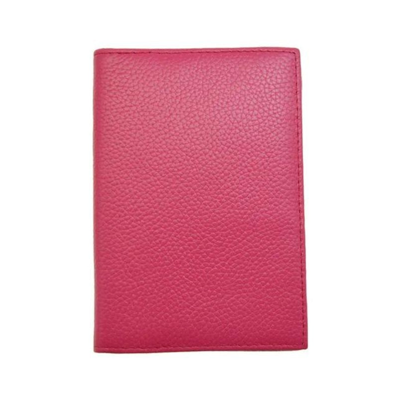 leather passport cover - Fuchsia
