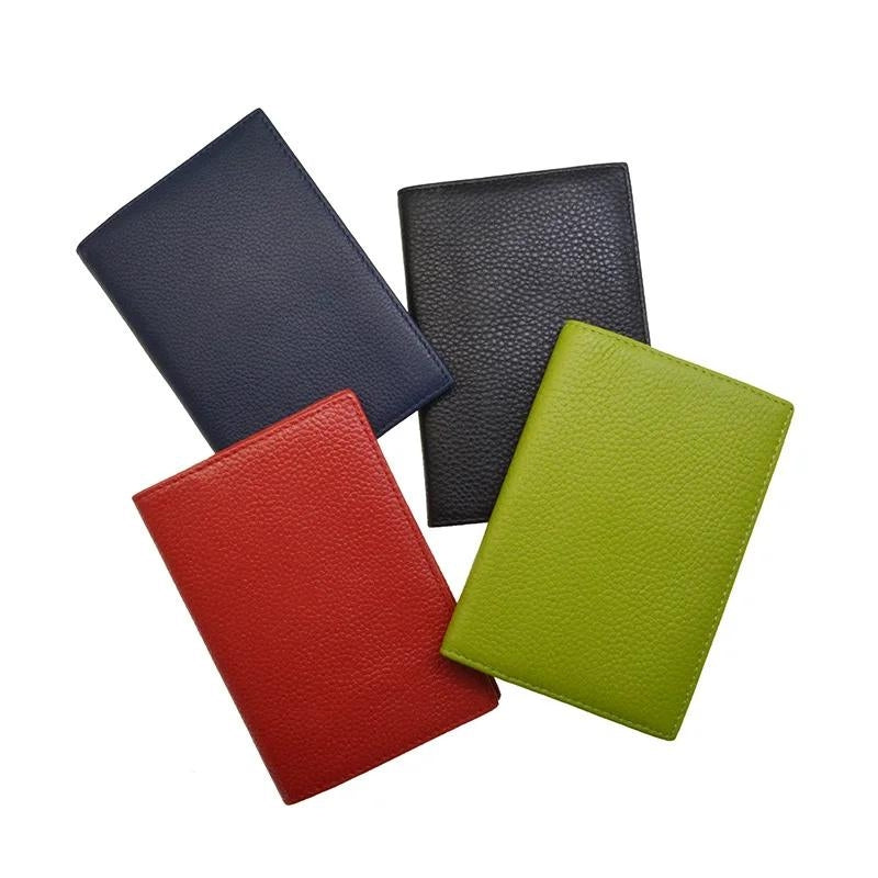 red leather passport holder - Fuchsia - Black - Blue - Grey - Gray - Green - Pink - Red - Yellow