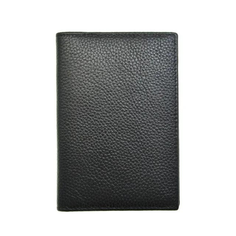 leather passport holder - Black