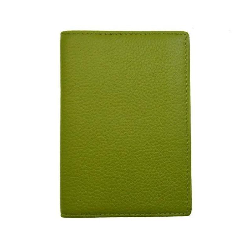 leather passport holder for men - Green