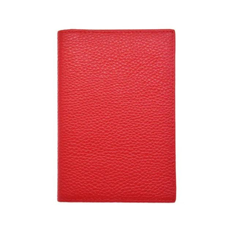 leather passport protector - Red