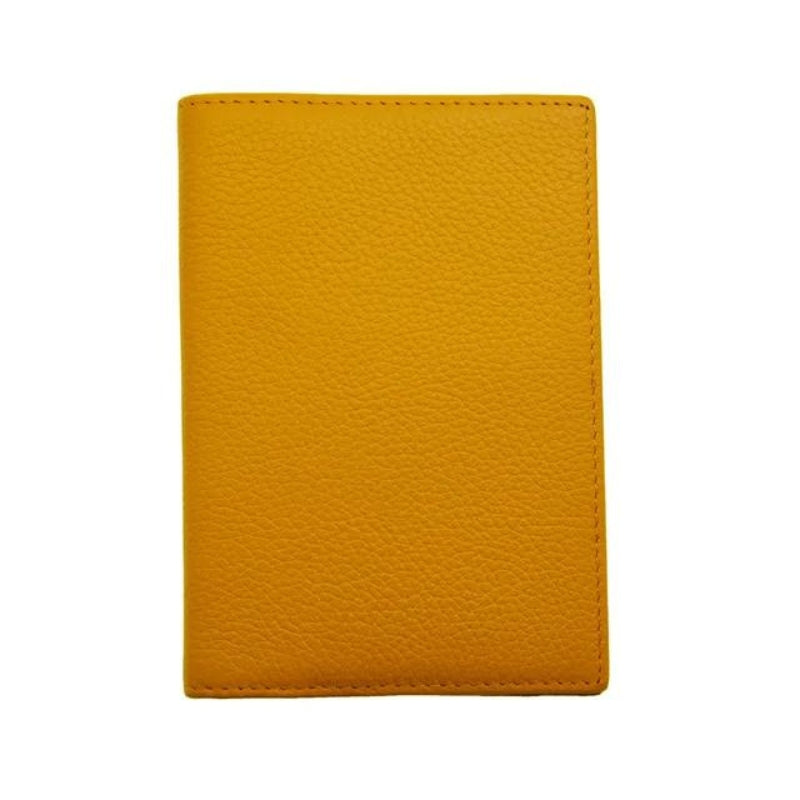 leather passport holder - Yellow