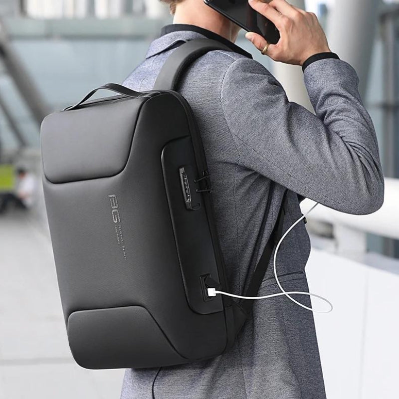 anti-theft men's backpack - Black - Grey - Gray - Blue - Camouflage