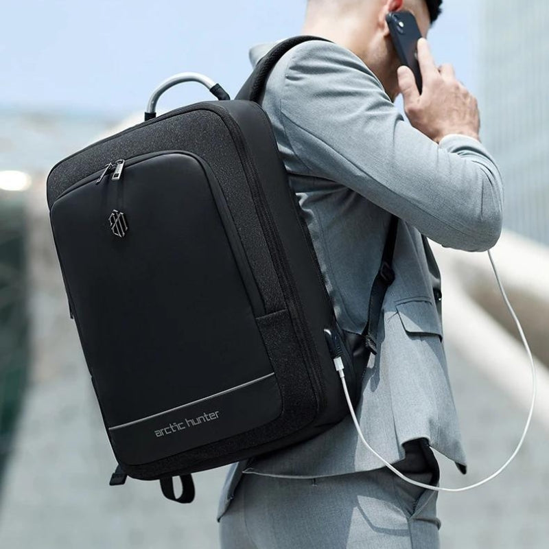 backpack with usb port - Black - Dark grey - Dark gray - Light grey - Light gray