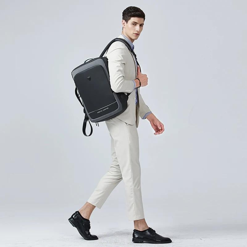 usb port backpack - Black - Dark grey - Dark gray - Light grey - Light gray