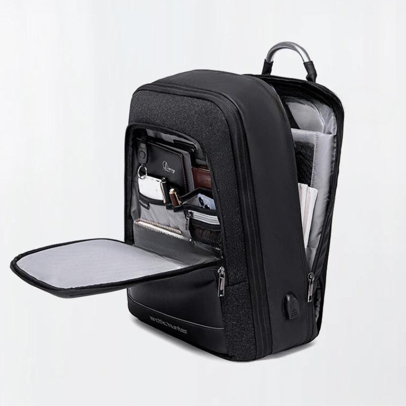usb port backpack - Black - Dark grey - Dark gray - Light grey - Light gray