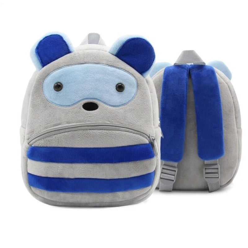 girls' school backpack - Raccoon