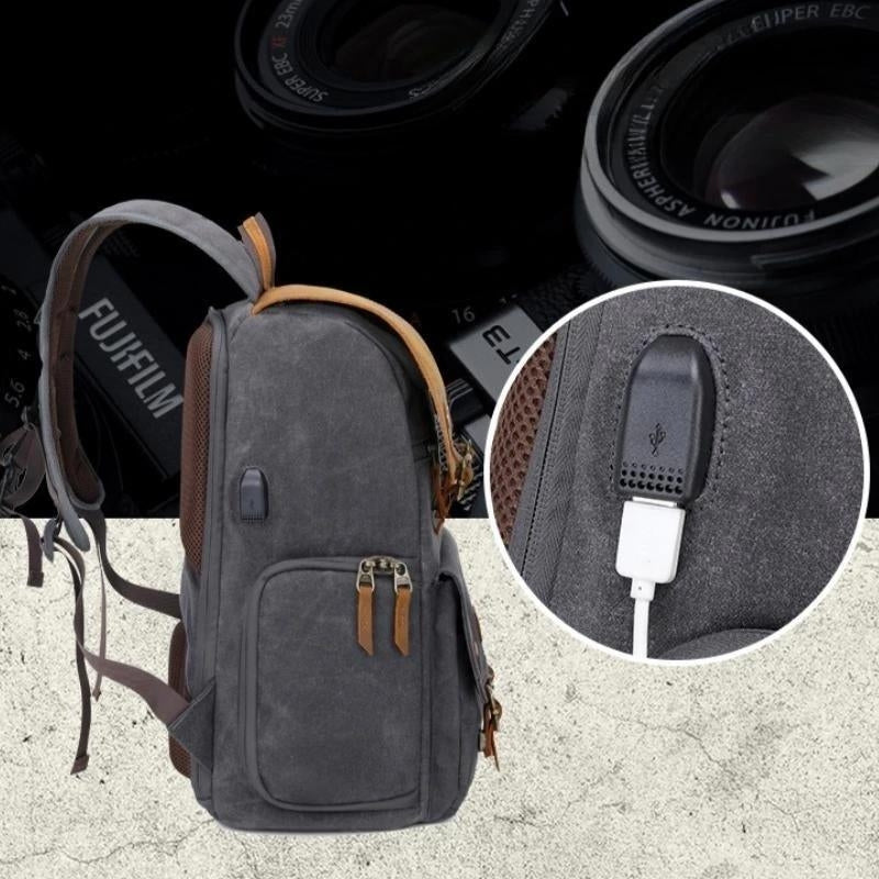hiking camera backpack - Khaki - Grey - Gray - Green
