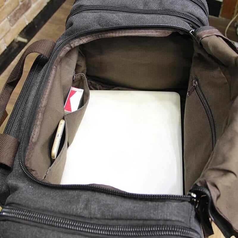 men's travel bag - Coffee Brown - Green - Black - Dark Grey - Dark Gray - Beige