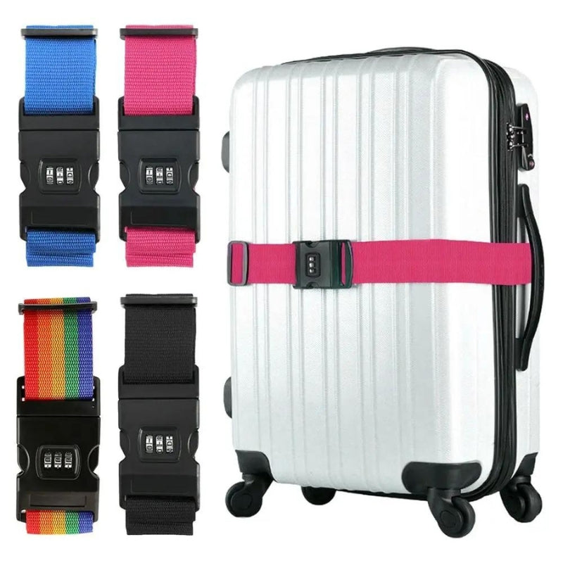 suitcase strap with code - Blue - Pink - Multicoloured - Multicolored - Black