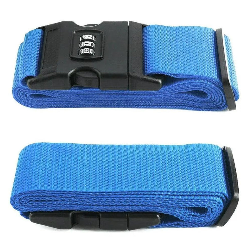 three-digit suitcase code strap - Blue