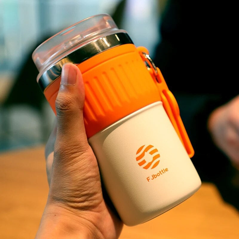 thermos water bottle - Blue - Orange - Black - White - Grey - Gray