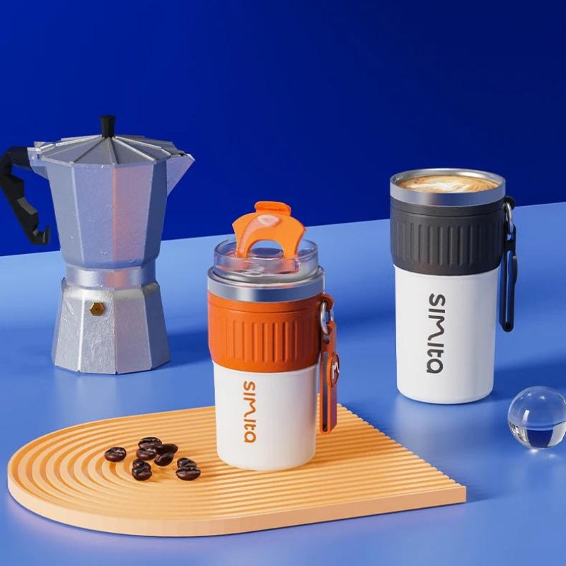 coffee thermos - Blue - Orange - Black - White - Grey - Gray