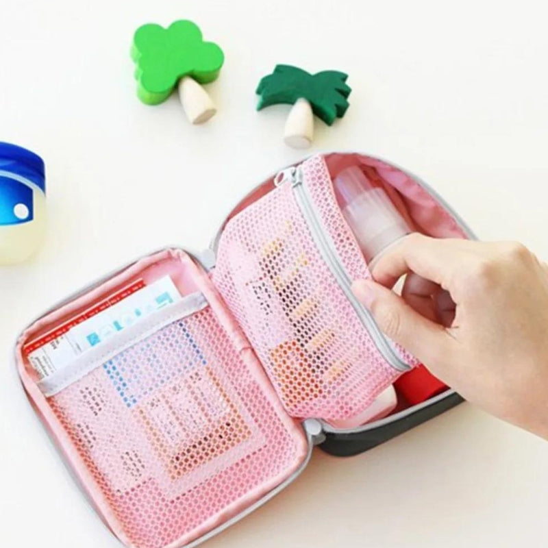 travel medicine kit - Pink - Grey - Gray