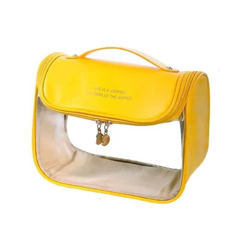 transparent makeup bag - Yellow