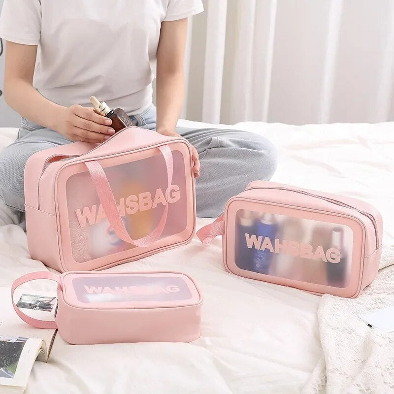 trousse de toilette transparente