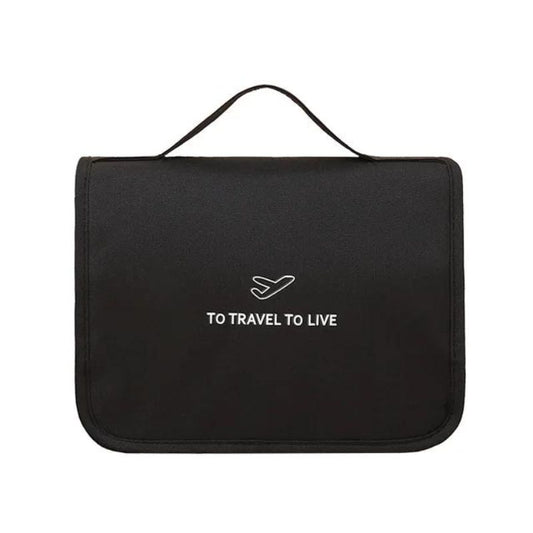 travel toiletry bag for flights - Black